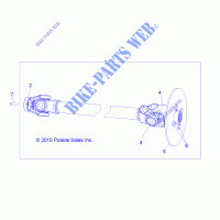 ANTRIEB, FRONT Kardanwelle   R11RC08LG (49LEVSHAFTPROP10SDW) für Polaris POLARIS LSV 4X4 2011