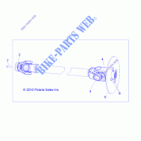 ANTRIEB, FRONT Kardanwelle   R12RC08GA/GH/FA/FH (49LEVSHAFTPROP10SDW) für Polaris RANGER EV/LEV 4X4 2012