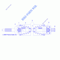 ANTRIEB, Hintere Antriebswelle   R12RC08GA/GH/FA/FH (49RGRSHAFTDRIVERR10) für Polaris RANGER EV/LEV 4X4 2012