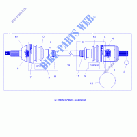 ANTRIEB, VORDERACHSE   R12RC08GA/GH/FA/FH (49LEVSHAFTDRV10SDW) für Polaris RANGER EV/LEV 4X4 2012