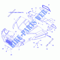 HAUBE, DASH and GRILL   R12RC08GA/GH/FA/FH (49RGRHAUBE11EV) für Polaris RANGER EV/LEV 4X4 2012
