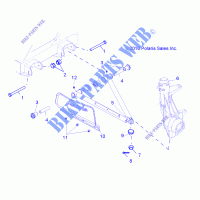SUSPENSION, A ARM and STREBE MOUNTING   R11WH50AG/AH/AR (49RGRAARM11500CREW) für Polaris RANGER 4X4 500 CREW 2011
